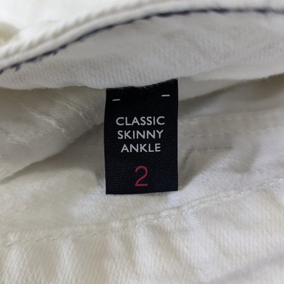 TOMMY HILFIGER Skinny Ankle Crop Jean - White - Size 2 / 28" - Picture 6 of 6